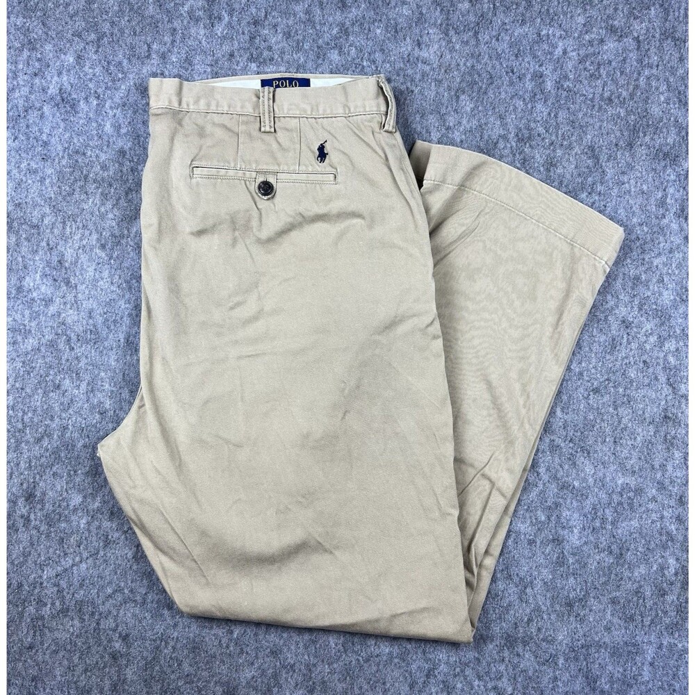 Polo Ralph Lauren Men's Chino Pants Straight Leg Khaki Cotton Twill Size 38x30